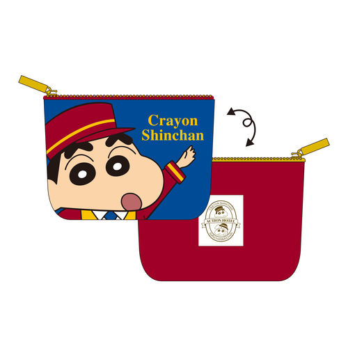 クレヨンしんちゃん サガラ刺繍ポーチ アクションホテル | クレヨン